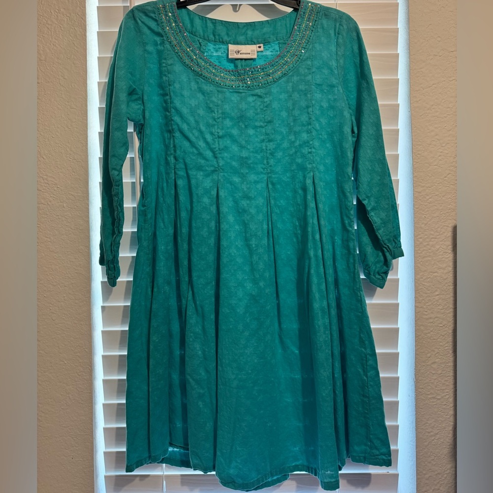 Westside Teal Embellished Dress